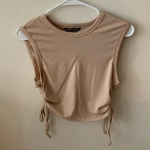 SHEIN Tan Crop Top - with ties